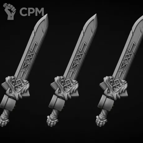 Описание картинки мечи тип Fenrir (правая рука) от Bazilevs по цене 497руб | Свободный Рынок Миниатюр - СРМ