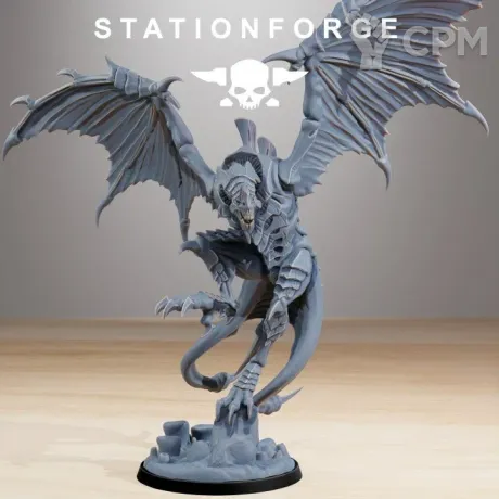 Описание картинки Winged Hive Tyrant от MrMetalHorror по цене 1 050руб | Свободный Рынок Миниатюр - СРМ