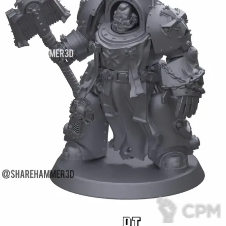 Описание картинки Bleck Templars Chaplain in Terminator Armour от MrMetalHorror по цене 450руб | Свободный Рынок Миниатюр - СРМ