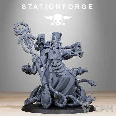 Описание картинки Scavenger Chaplain от Manufactorum76 по цене 700руб | Свободный Рынок Миниатюр - СРМ