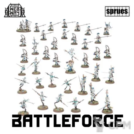Описание картинки (Starter Set) Battleforce - Lumineth Realm-lords – Iliathan Warhost (15 литников) от WebWay по цене 9 250руб | Свободный Рынок Миниатюр - СРМ