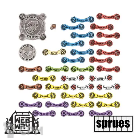 Описание картинки Blood Bowl - Game Tokens (1 литник) от WebWay по цене 1 452руб | Свободный Рынок Миниатюр - СРМ