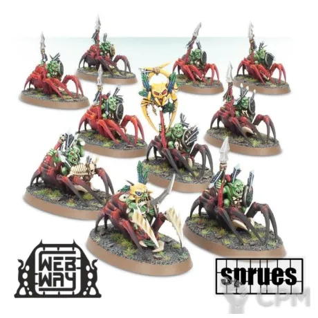 Описание картинки Grot Spider Riders (10шт+подставки) (3 литника) от WebWay по цене 2 530руб | Свободный Рынок Миниатюр - СРМ