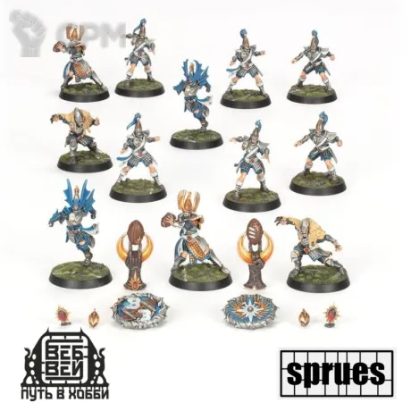 Описание картинки Blood Bowl Team - High Elf - The Caledor Dragons (2 литника) от WebWay по цене 2 200руб | Свободный Рынок Миниатюр - СРМ