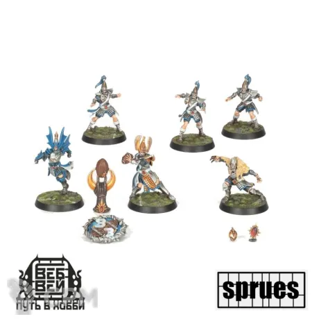 Описание картинки Blood Bowl Team - High Elf - The Caledor Dragons (половина) (1 литник) от WebWay по цене 1 375руб | Свободный Рынок Миниатюр - СРМ