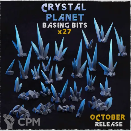 Описание картинки Crystal Planet - Basing Bits от Studio Cockatoo по цене 500руб | Свободный Рынок Миниатюр - СРМ