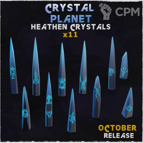 Описание картинки Heathen Crystals - Crystal Planet от Studio Cockatoo по цене 200руб | Свободный Рынок Миниатюр - СРМ