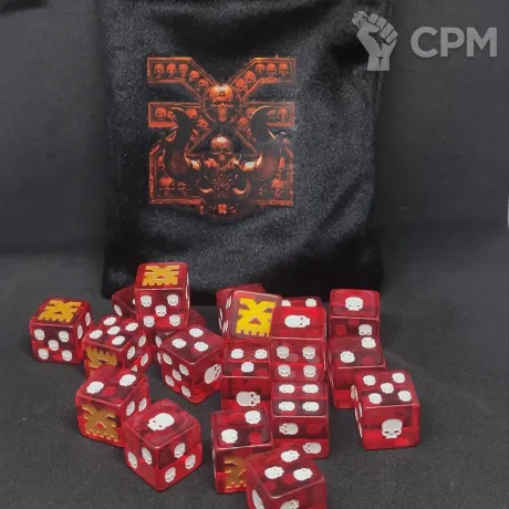 Описание картинки Khorne Dice Кубы Кхорна от Fle94 по цене 2 800руб | Свободный Рынок Миниатюр - СРМ