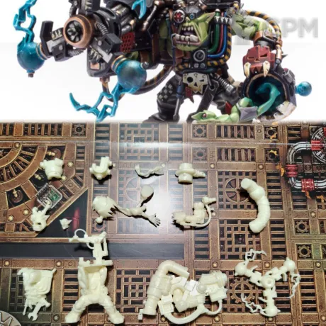 Описание картинки Big mek with shock attack gun от Crimson tread по цене 600руб | Свободный Рынок Миниатюр - СРМ