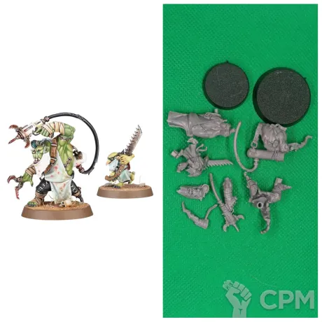 Описание картинки Painboy with Grot Orderly Armageddon от Templar Forge по цене 450руб | Свободный Рынок Миниатюр - СРМ