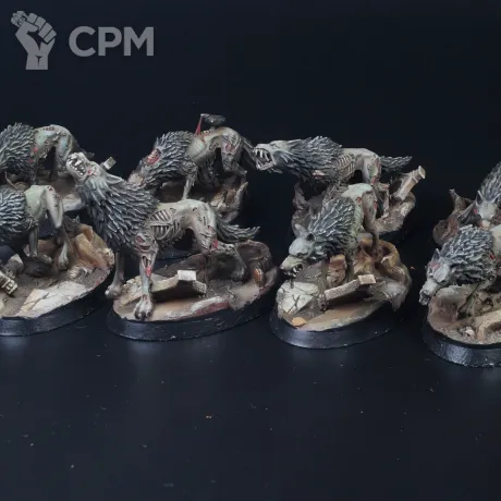 Описание картинки Dire Wolves от taya_good по цене 1 500руб | Свободный Рынок Миниатюр - СРМ