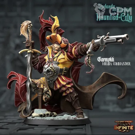 Описание картинки Garmokh Militia Commander от Brutality по цене 450руб | Свободный Рынок Миниатюр - СРМ