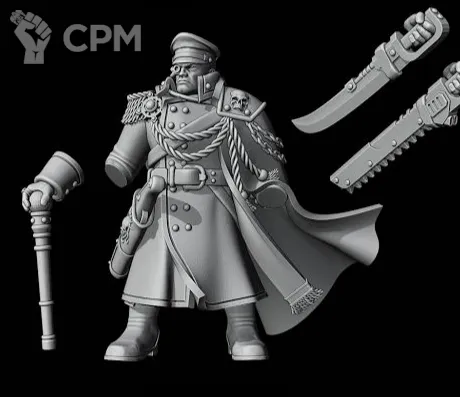 Описание картинки Astra militarum commander, lord general от  по цене 250руб | Свободный Рынок Миниатюр - СРМ