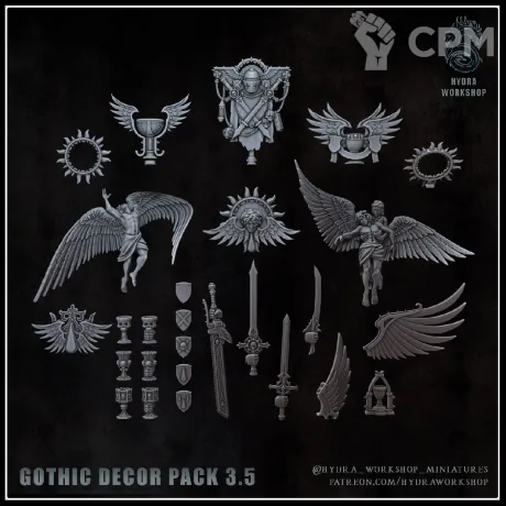 Описание картинки Blood Angels Gothic decor pack 3.5 от Brutality по цене 800руб | Свободный Рынок Миниатюр - СРМ