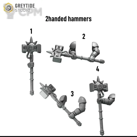 Описание картинки Two handed hammers от Brutality по цене 65руб | Свободный Рынок Миниатюр - СРМ