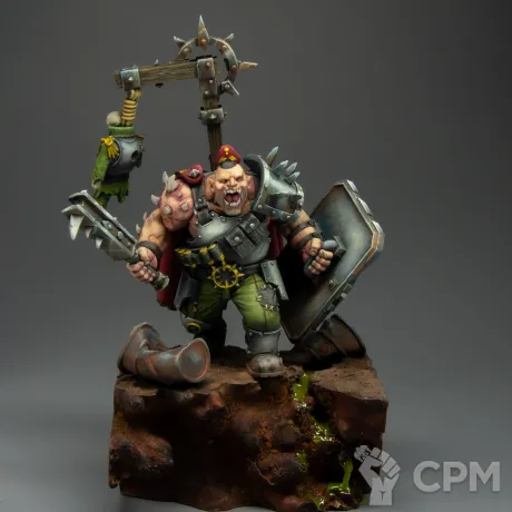 Описание картинки Ogrkin Gauptman of Crimson Legion от dpin по цене 8 000руб | Свободный Рынок Миниатюр - СРМ