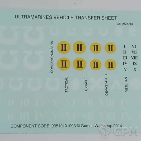 Описание картинки Ultramarines vehicle transfer sheet от +Tamplier+ по цене 400руб | Свободный Рынок Миниатюр - СРМ