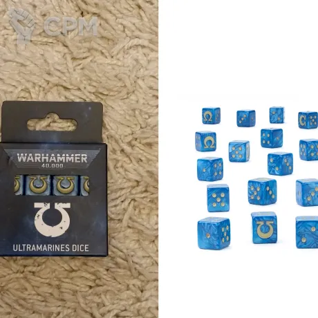 Описание картинки Ultramarines Dice Set (ориг) от Hammer Drozd по цене 3 500руб | Свободный Рынок Миниатюр - СРМ