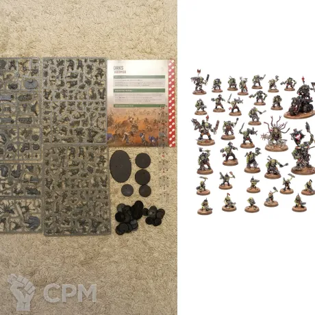 Описание картинки Половина Orks Из стартера 11ой редакции от Кооператив Миниатюр по цене 9 500руб | Свободный Рынок Миниатюр - СРМ