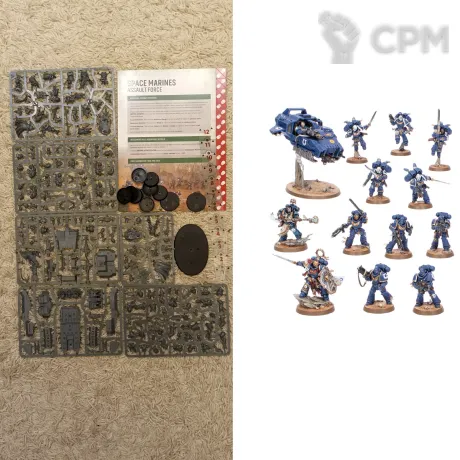 Описание картинки Половина Space Marines из стартера 11ой редакции от Кооператив Миниатюр по цене 9 500руб | Свободный Рынок Миниатюр - СРМ