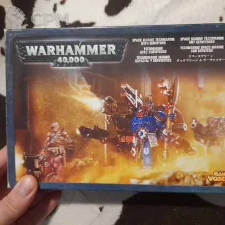 Описание картинки Tech marine with servitors от Lonesome  по цене 8 000руб | Свободный Рынок Миниатюр - СРМ