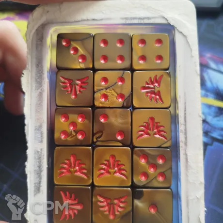 Описание картинки Sanguinary guard dice set от comissaire по цене 4 000руб | Свободный Рынок Миниатюр - СРМ