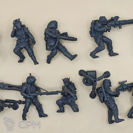 Описание картинки Winter Rebels heavy weapon squad от PocketSized Prints по цене 500руб | Свободный Рынок Миниатюр - СРМ