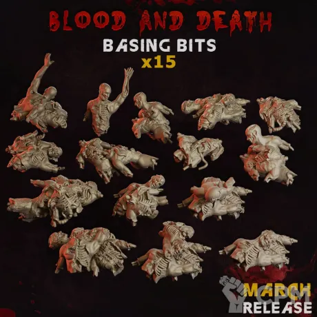 Описание картинки Blood and death - Basing bits от 3Д-Печка по цене 600руб | Свободный Рынок Миниатюр - СРМ