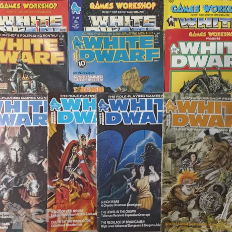 Описание картинки White Dwarf (UK), старые номера Белого Гнома от Red Ember по цене 3 000руб | Свободный Рынок Миниатюр - СРМ