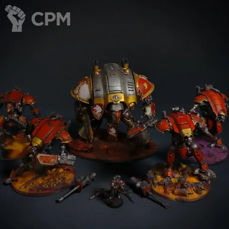 Описание картинки Canis Rex + Sir Hekhtur + 4 Armiger от Maeglin по цене 18 000руб | Свободный Рынок Миниатюр - СРМ