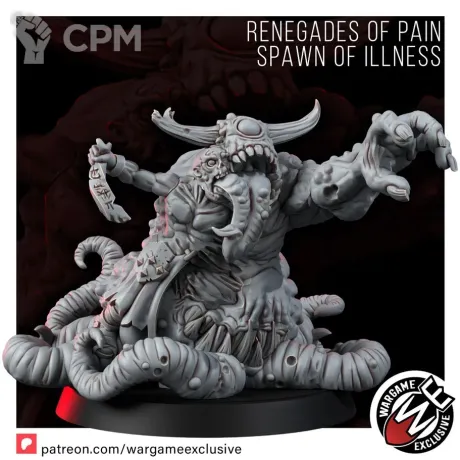 Описание картинки Nurgle spawn/ chaos spawn от MrMetalHorror по цене 450руб | Свободный Рынок Миниатюр - СРМ