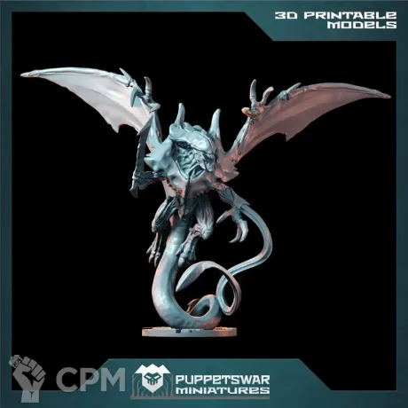 Описание картинки Winged Hive Tyrant от MrMetalHorror по цене 1 050руб | Свободный Рынок Миниатюр - СРМ