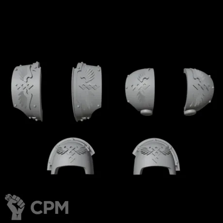 Описание картинки Apothecary's ShoulderPads v3 (Ancient terminators) от Стальные Небеса по цене 120руб | Свободный Рынок Миниатюр - СРМ