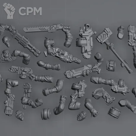 Описание картинки Necromunda Orlock Weapons &amp; Upgrades 2 литника от Silver Pendulum по цене 420руб