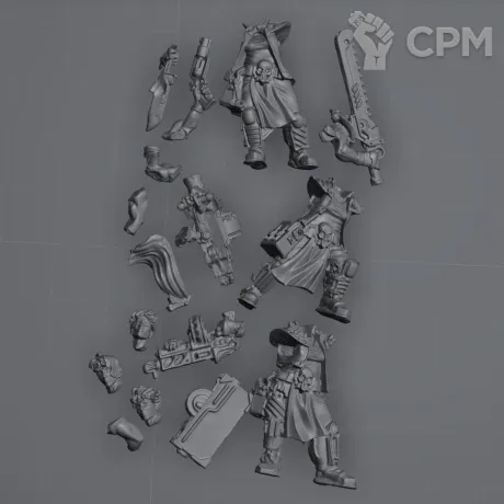 Описание картинки Necromunda Orlock Champion and Gangers от Silver Pendulum по цене 380руб | Свободный Рынок Миниатюр - СРМ