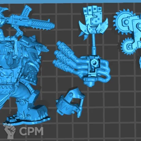 Описание картинки Warboss in Mega Armor от Магазин Альфария по цене 150руб | Свободный Рынок Миниатюр - СРМ