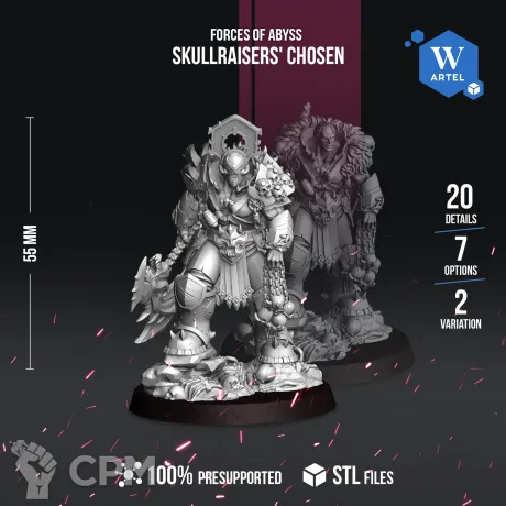 Описание картинки Skullraisers' Chosen от Manufactorum76 по цене 550руб | Свободный Рынок Миниатюр - СРМ