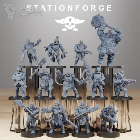 Описание картинки + Corrupted Guard The Forsaken + Культисты от WastelandMiniatures по цене 950руб | Свободный Рынок Миниатюр - СРМ