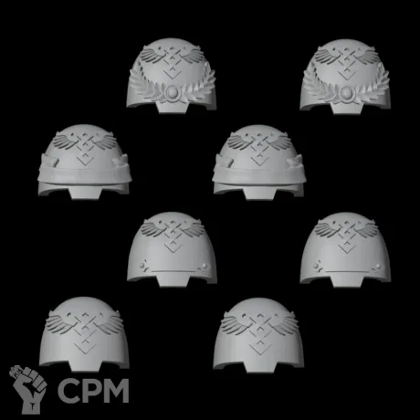 Описание картинки Apothecary's ShoulderPads v4 (Terminators 40k) от Стальные Небеса по цене 160руб | Свободный Рынок Миниатюр - СРМ