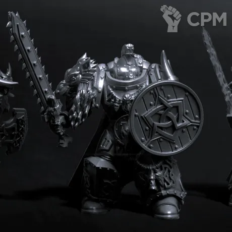 Описание картинки Wolf Guard Headtakers от Магазин Альфария по цене 600руб | Свободный Рынок Миниатюр - СРМ