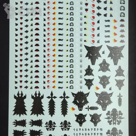 Описание картинки Transfer Sheet Space Wolves от ССП по цене 1 800руб | Свободный Рынок Миниатюр - СРМ