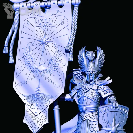 Описание картинки High Elves Noble - Battle Standard Bearer от Магазин Альфария по цене 170руб | Свободный Рынок Миниатюр - СРМ
