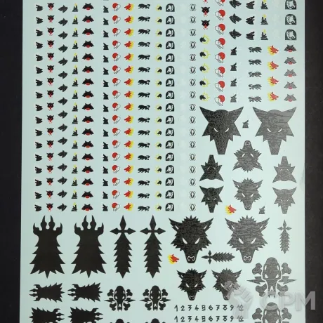 Описание картинки Transfer Sheet Space Wolves от ССП по цене 1 800руб | Свободный Рынок Миниатюр - СРМ