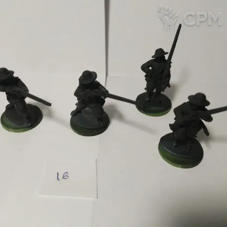 Описание картинки 16. Парни с мушкетами для blood and plunder от Warlord на 17 век 4 шт. от Magnito по цене 500руб | Свободный Рынок Миниатюр - СРМ