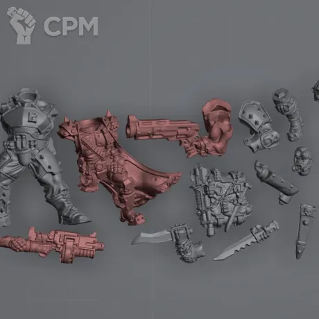 Описание картинки Necromunda Apollus Kage &amp; Krotos Hark от Silver Pendulum по цене 380руб | Свободный Рынок Миниатюр - СРМ