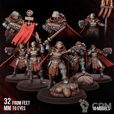 Описание картинки Legio Artemis Bellatrix Squad от Manufactorum76 по цене 1 700руб | Свободный Рынок Миниатюр - СРМ