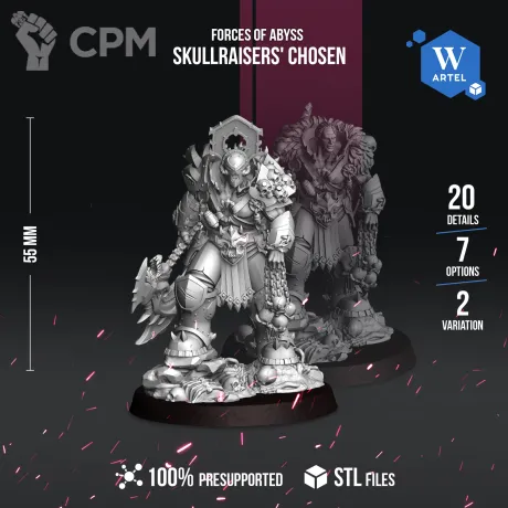 Описание картинки Skullraisers' Chosen от WebWay 3D по цене 450руб | Свободный Рынок Миниатюр - СРМ