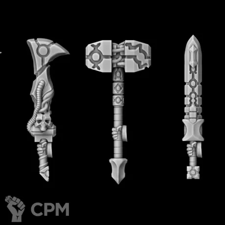 Описание картинки Weapon set Xenos (RIGHT HANDS) от LDBits по цене 569руб | Свободный Рынок Миниатюр - СРМ