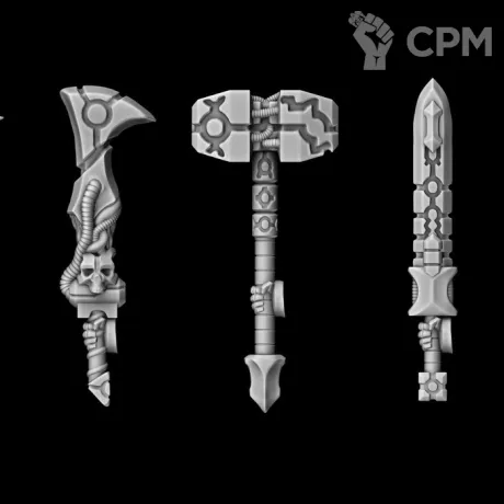 Описание картинки Weapon set Xenos (RIGHT HANDS) от Bazilevs по цене 497руб | Свободный Рынок Миниатюр - СРМ