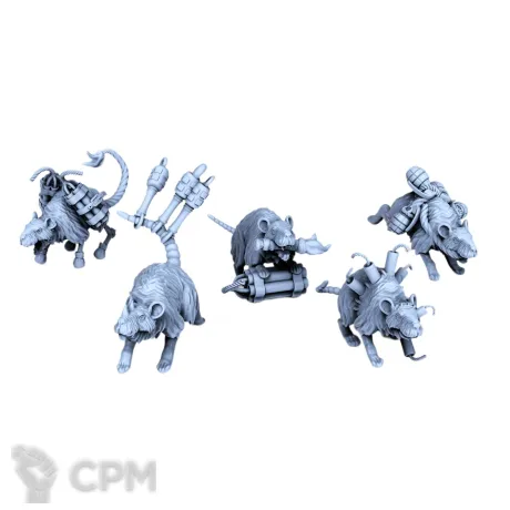 Описание картинки Necromunda - Cawdor Bomb Delivery Rats от 3D Print Workshop по цене 368руб | Свободный Рынок Миниатюр - СРМ